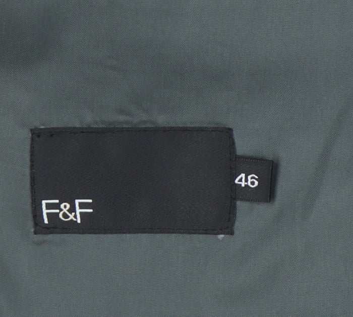 F&F Men’s Black 46 Regular Fit Blazer Jacket Smart Formal