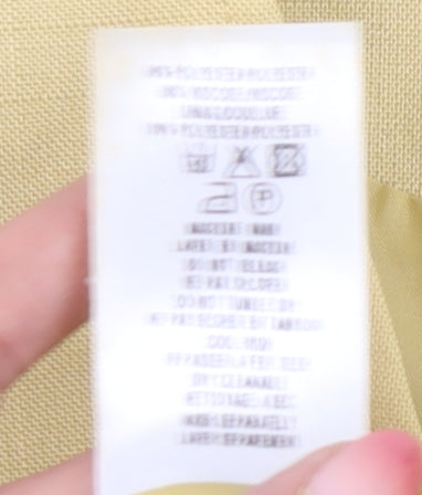 Eastex Womens Yellow Viscose Blend Suit Jacket Size 16 Short Sleeve