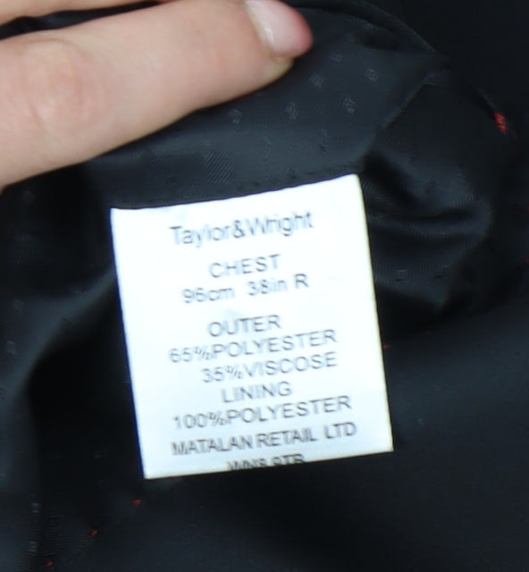 Mens UK Size 38 Taylor & Wright Regular Black Suit Jacket