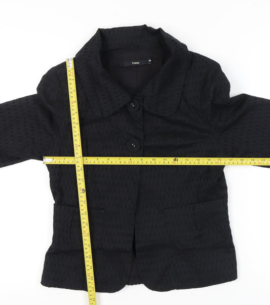 Fransa Women’s Black Size 10 Suit Jacket Two-Button Workwear