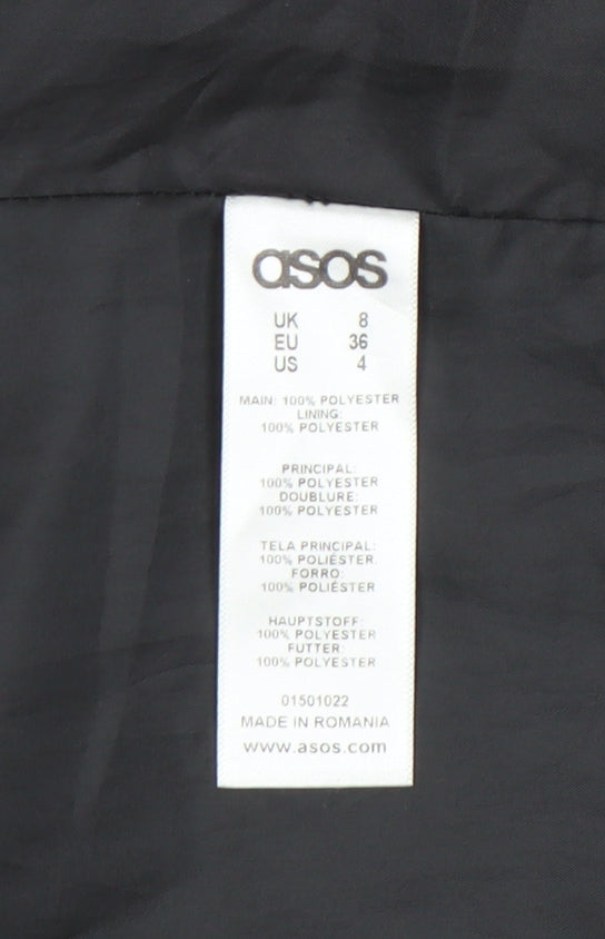 ASOS Women Brown Size 8 Regular Fit Open Front Blazer Jacket