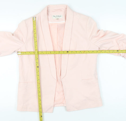 Miss Selfridge Women’s Pink Blazer UK 14 Shawl Lapel 3/4 Sleeve