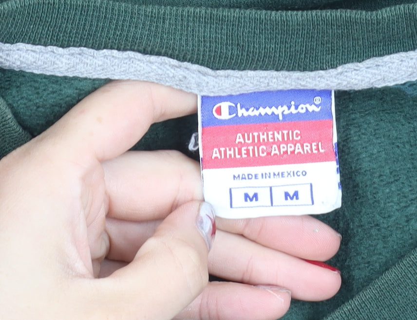 Mens UK Size M Champion Green Pullover Sweatshirt