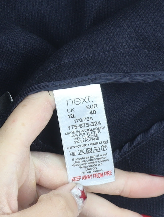 Next Mens Black Slim Fit Dress Pants Trousers L 40 Formal Workwear