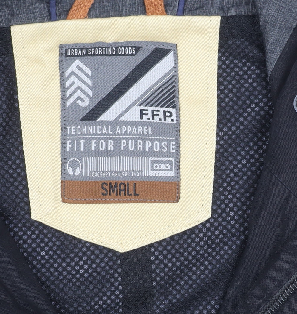 Mens UK Size S F.F.P Black Parka Coat