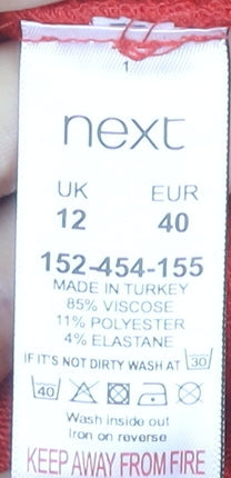 Womens UK Size 12 NEXT Red Pullover Jumper