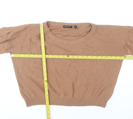 Womens UK Size 14 Brave Soul Brown Pullover Jumper