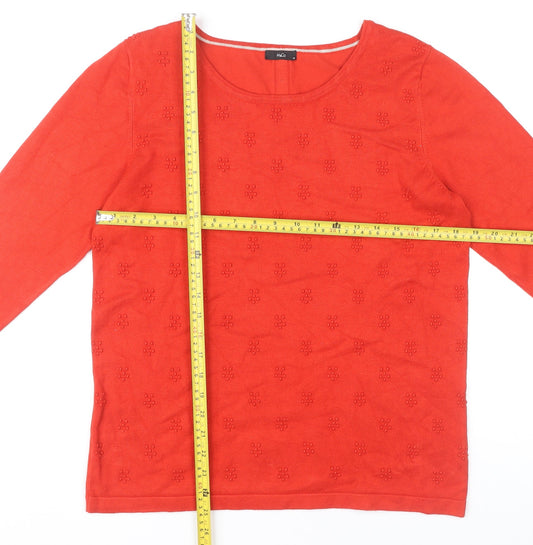 Womens UK Size 16 M&Co Red Pullover Jumper