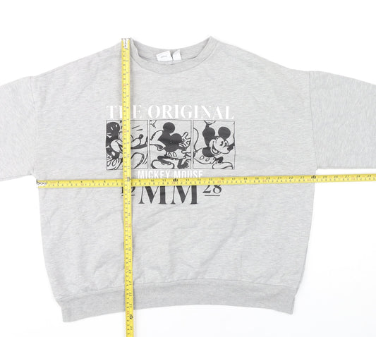 Womens UK Size L Disney Grey Pullover Sweatshirt