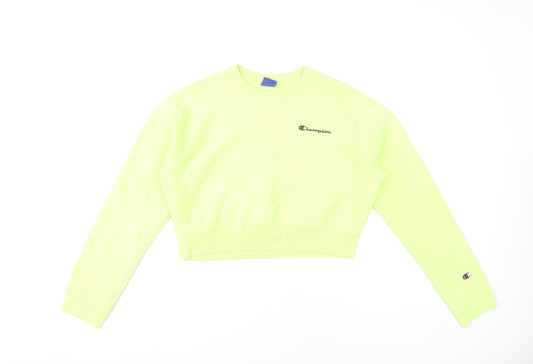 Womens UK Size M Champion Yellow Pullover Sweatshirt