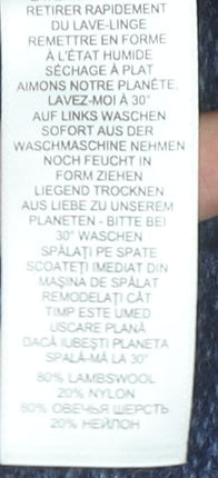 Jasper Conran Mens Blue 2XL Wool Blend Crew Neck Jumper