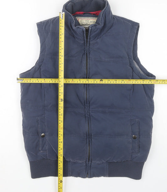 Fat Face Womens Blue Size 12 Puffer Padded Waistcoat Gilet Jacket