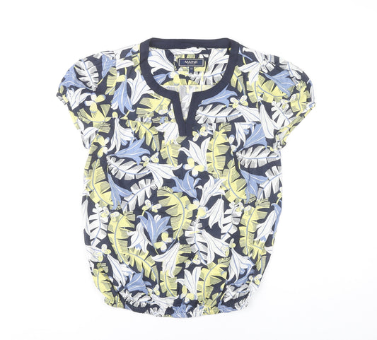 Womens UK Size 10 Maine New England Multicoloured Tunic Blouse
