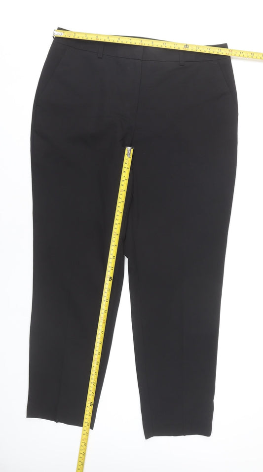 Womens UK Size 10 Dorothy Perkins Slim Fit Dress Pants Black Trousers