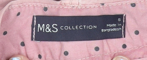 Womens UK Size 6 Marks and Spencer Regular Fit Chino Pink Trousers