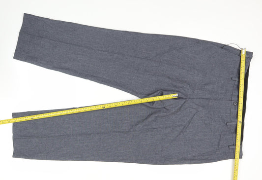 Marks and Spencer Mens Grey Regular Fit Straight Leg Trousers 36W 29L