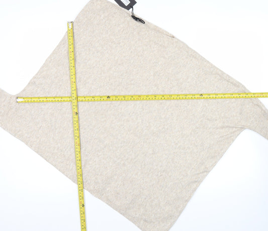 River Island Women’s Beige Knit Pullover Jumper Size S Button Detail