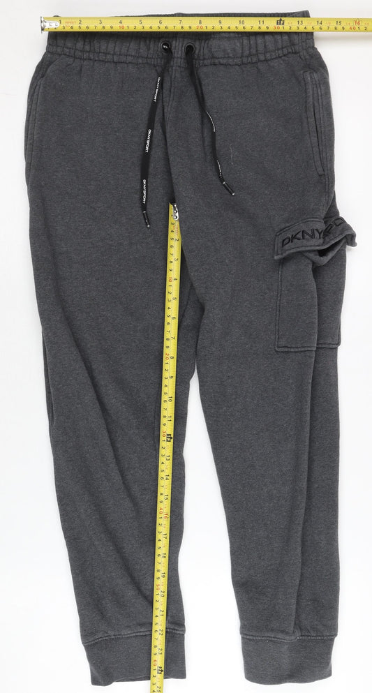 DKNY Sport Men's Grey Jogger Sweatpants M Elastic Waist Pockets