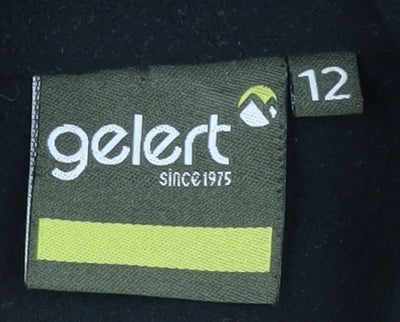 Gelert Women’s Black Size 12 Fleece Jacket Full Zip Casual