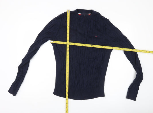 Tommy Hilfiger Men’s Blue Cable Knit Pullover Jumper S