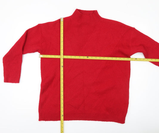 Womens UK Size M Wallis Red Pullover Jumper