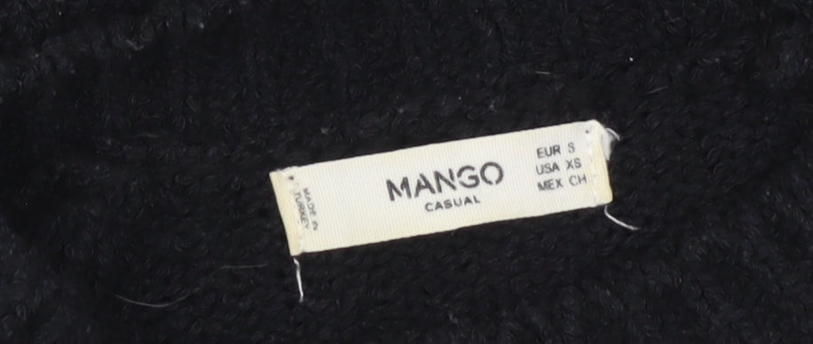 Womens UK Size 8 Mango Black Pullover Jumper