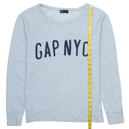 GAP Women’s Grey Sweatshirt Small Pullover Crew Neck Logo Print