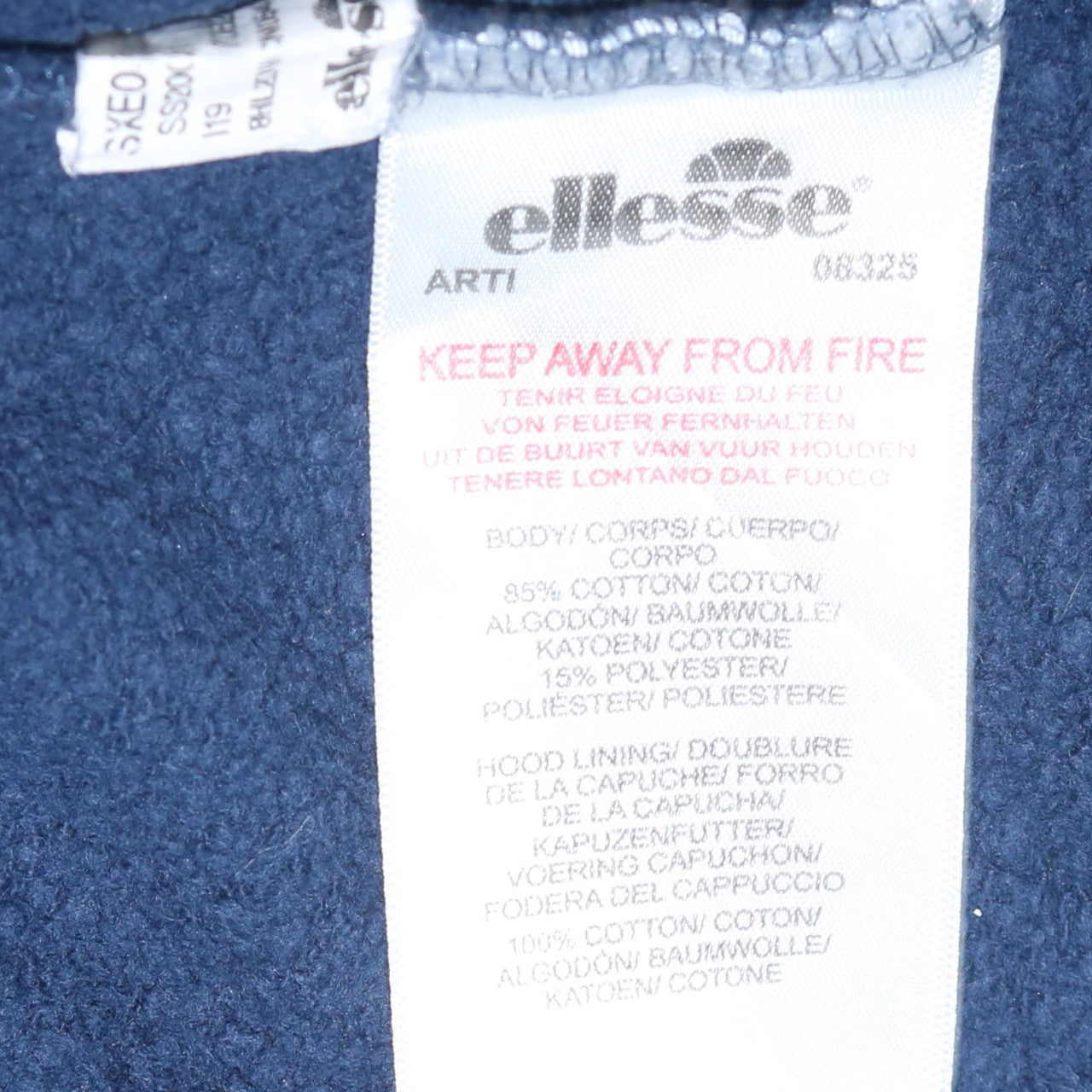 Mens UK Size M ellesse Blue Pullover Hoodie