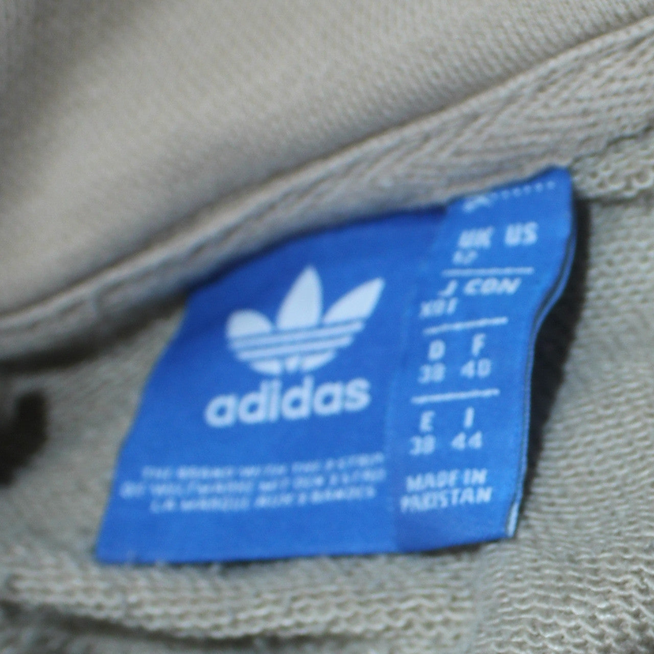 Adidas Womens Beige Pullover Hoodie UK 12 Casual Cotton Blend