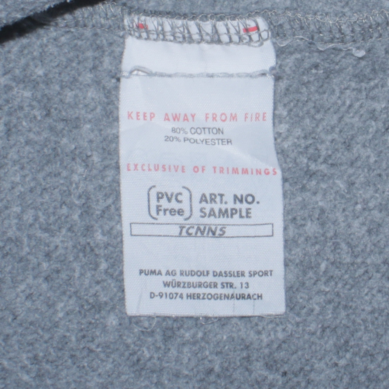 Additional view of Puma unisex adults grey crew neck graphic sweatshirt, size M