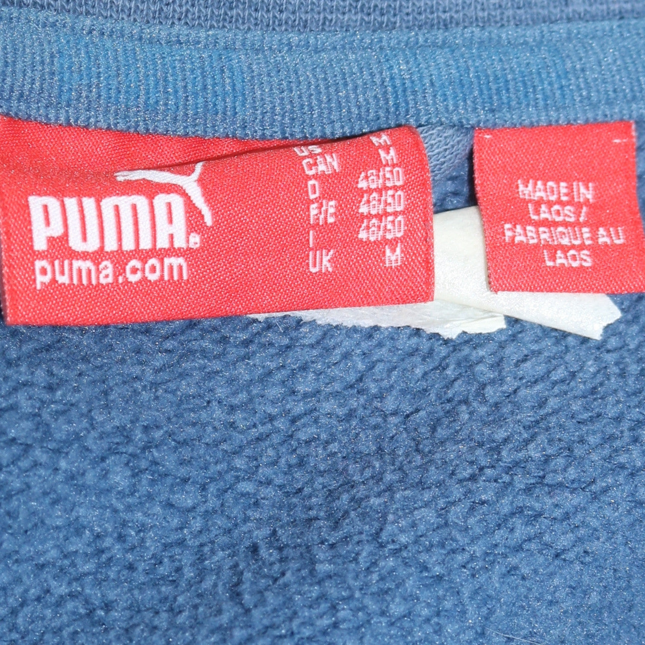 Mens UK Size M PUMA Blue Full Zip Sweatshirt
