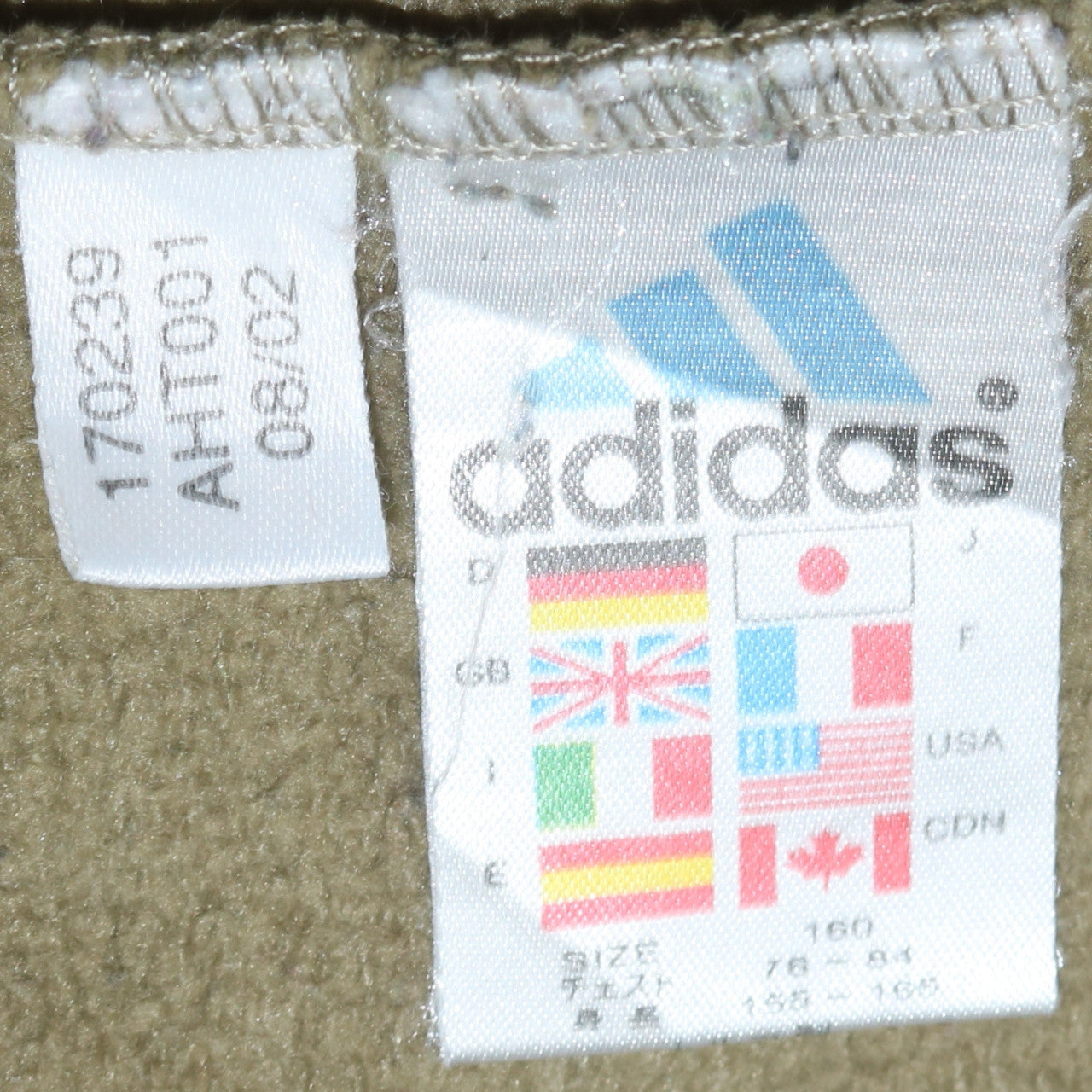 Adidas Boys Green Pullover Sweatshirt 14-15 Years Crew Neck Logo Jumper