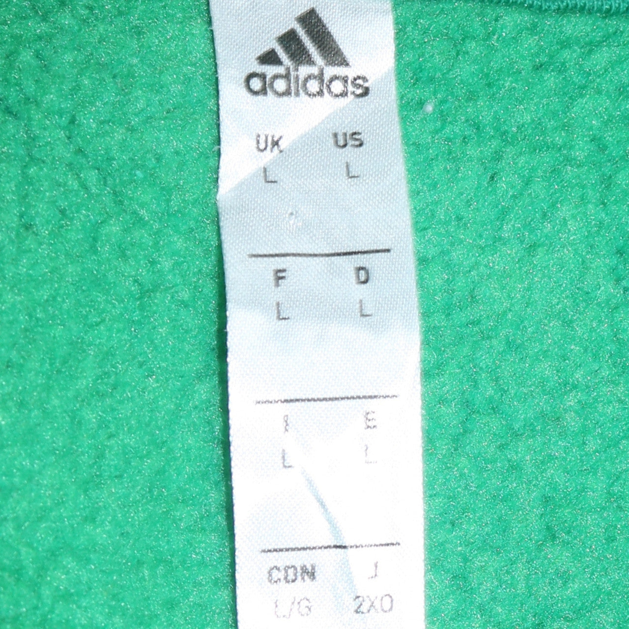 Mens UK Size L adidas Green Pullover Hoodie