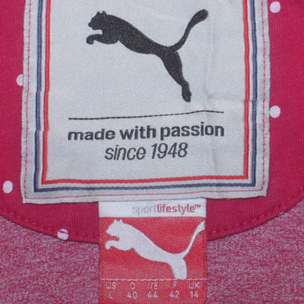 Puma Womens Pink Pullover Hoodie Size 14 Logo Casual Sportswear