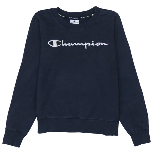 Womens UK Size S Champion Blue Pullover Sweatshirt