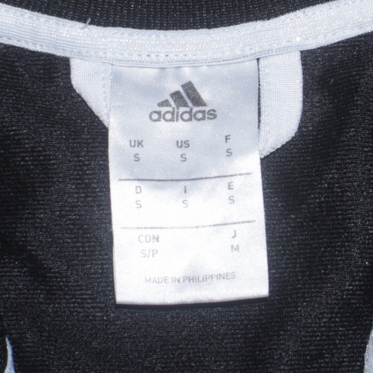 Adidas Men’s Black White Track Jacket S Sports Full Zip