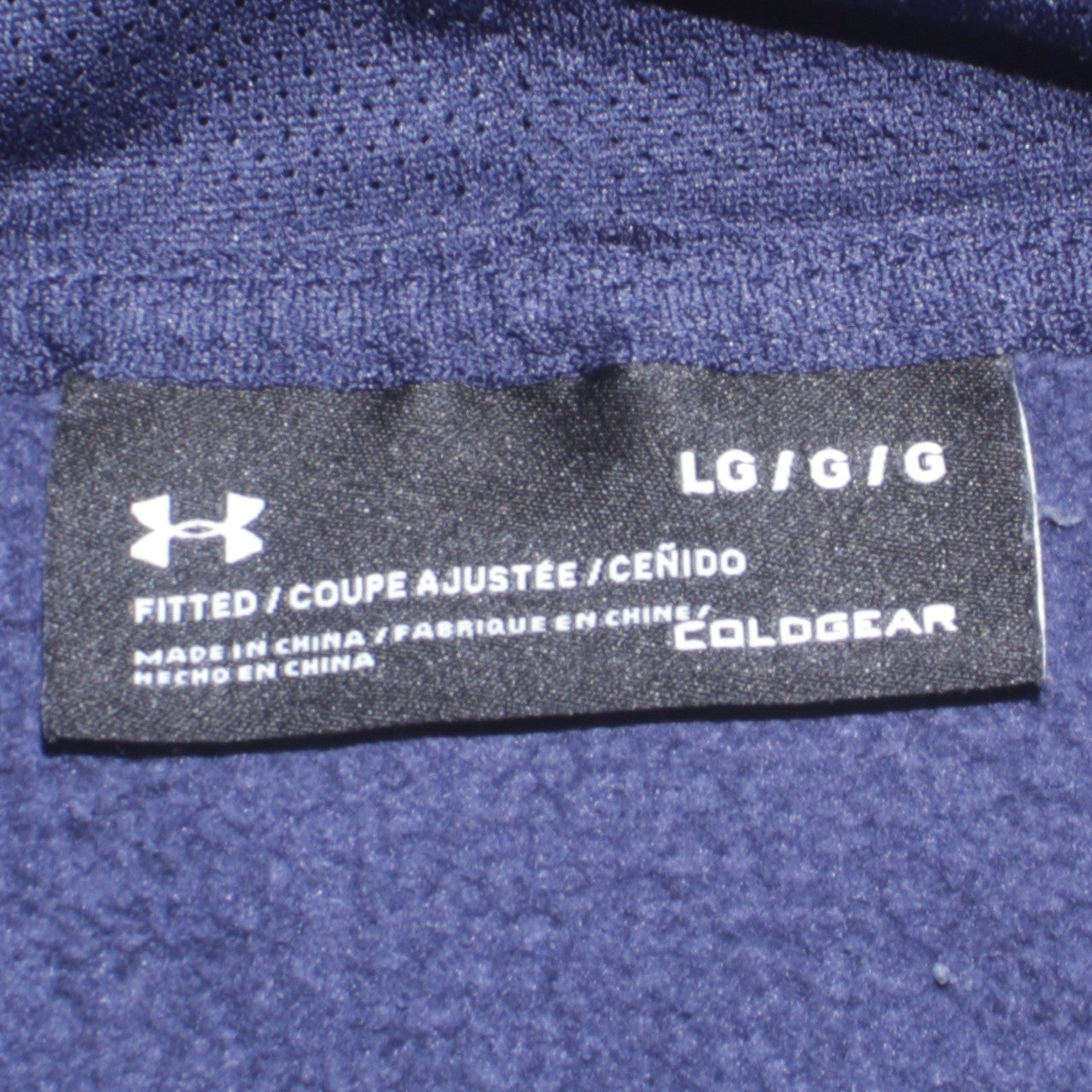 Under Armour Men’s Blue Full Zip Hoodie Size L Fleece Athletic