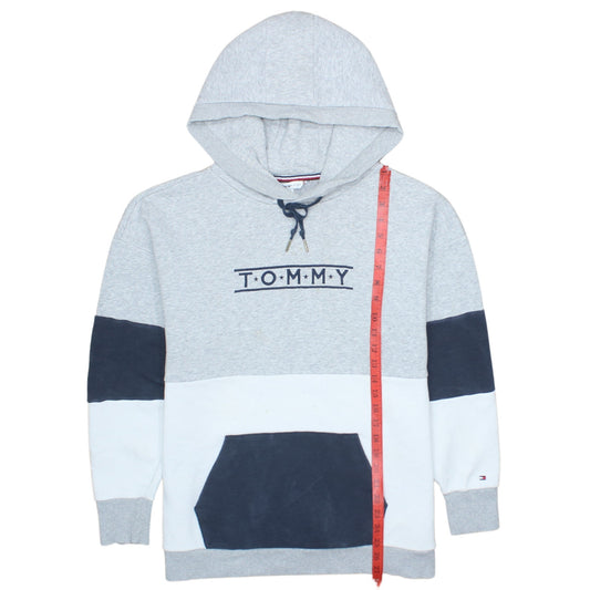 Tommy Hilfiger Men's Grey Blue Pullover Hoodie Size S