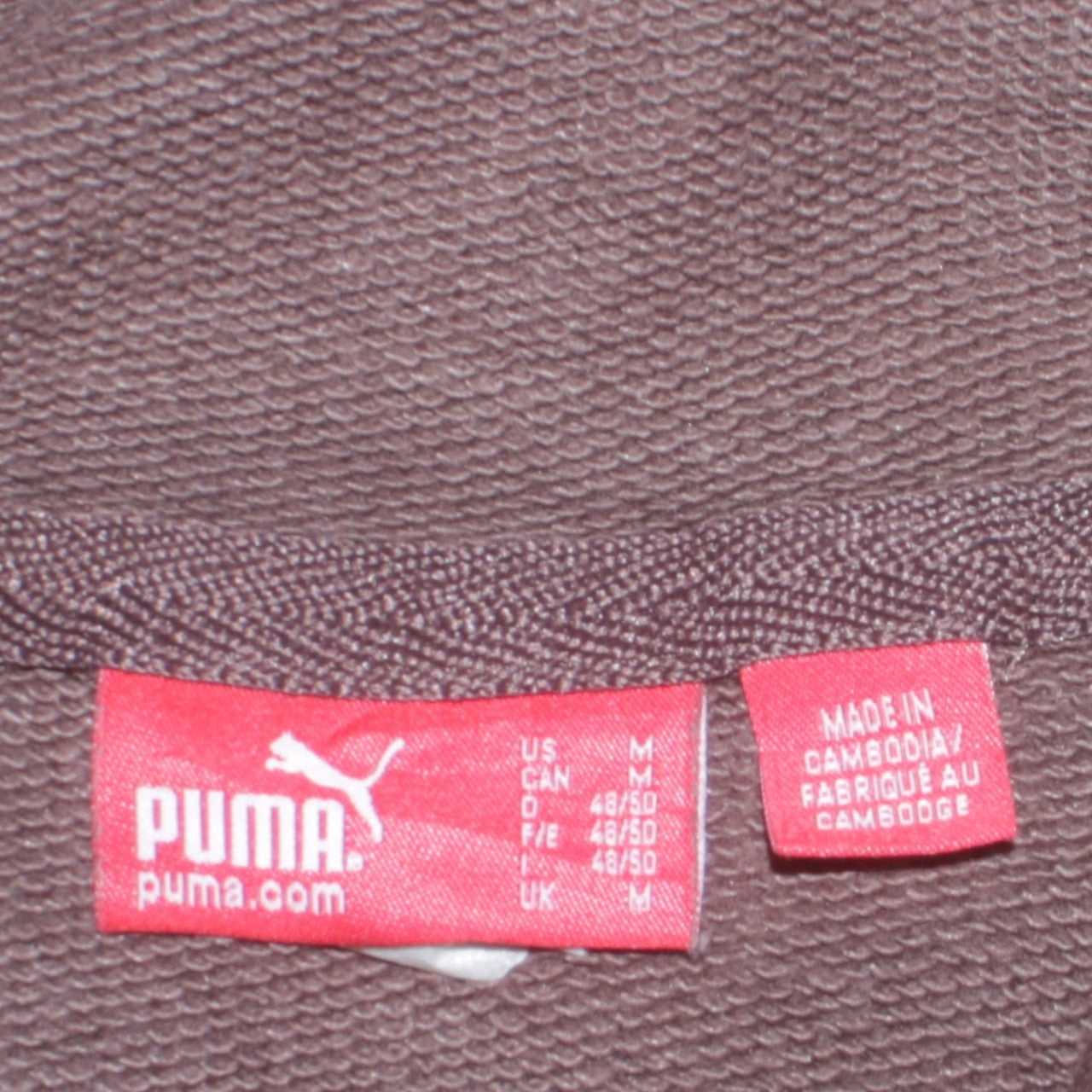 Mens UK Size M PUMA Brown Pullover Hoodie