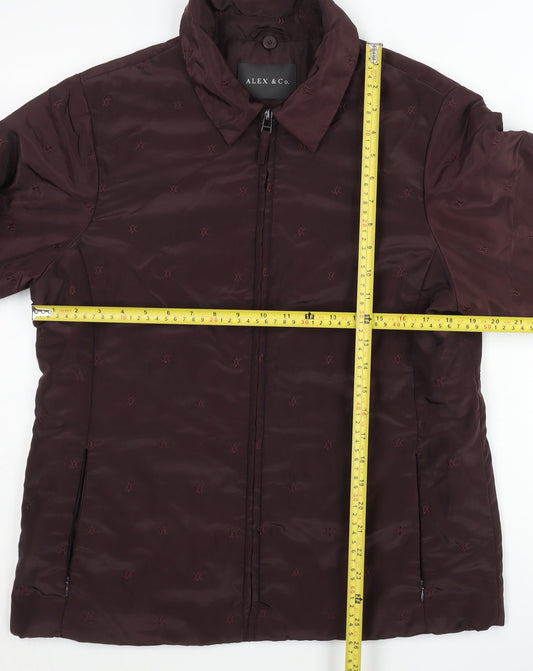 Alex & Co. Womens Brown Polyester Short Jacket Size 10