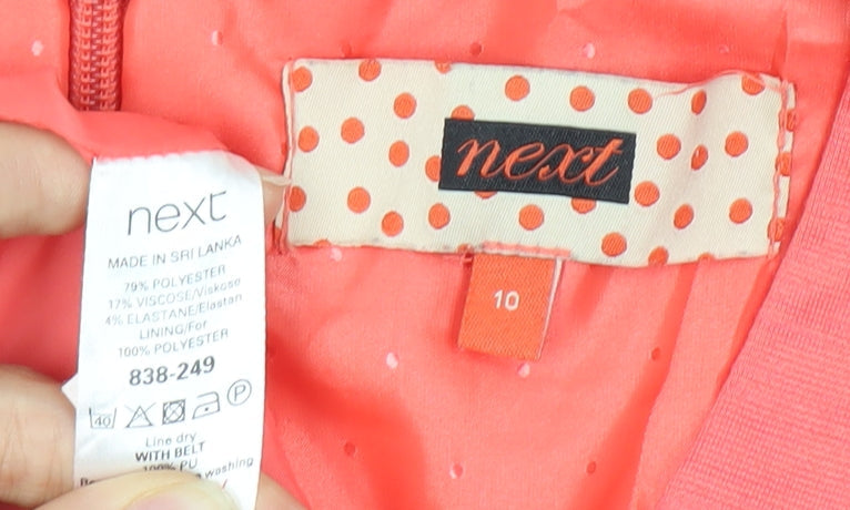 Next Women’s Pink Size 10 Sheath Knee Length V-Neck Dress