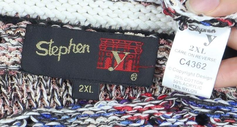Womens UK Size 2XL Stephen Multicoloured Cardigan Jumper