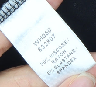 Additional view of Boden women’s black, size UK 10, wrap dress long sleeve viscose blend