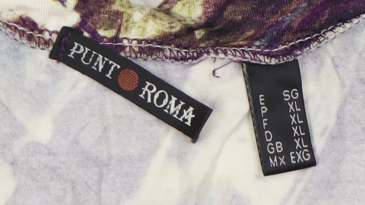Womens UK Size XL Punt Roma Multicoloured Tunic Blouse