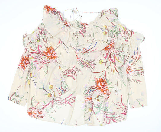 Womens UK Size 10 H&M Multicoloured Tunic Blouse
