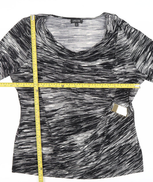 Womens UK Size XL Episode Black Basic Blouse