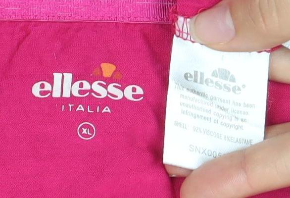 Womens UK Size XL ellesse Pink Basic T-Shirt