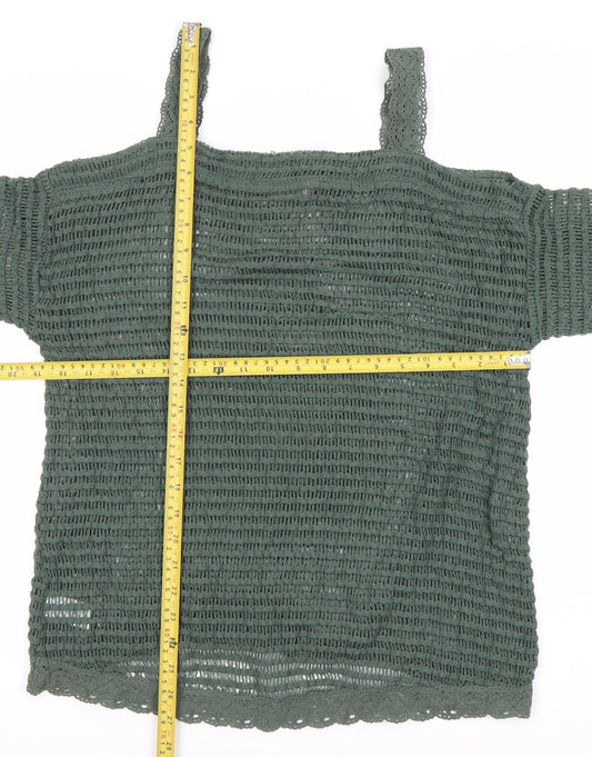 Womens UK Size 10 NEXT Green Pullover Jumper