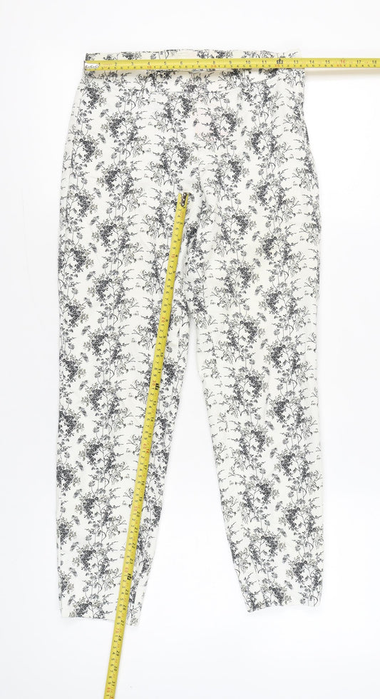 Womens UK Size 6 H&M Slim Fit CasualWorkwear White Trousers