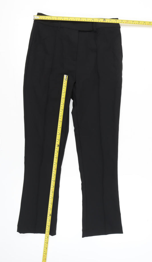 River Island Women Black Size 10 Slim Fit Dress Pants Work Trousers